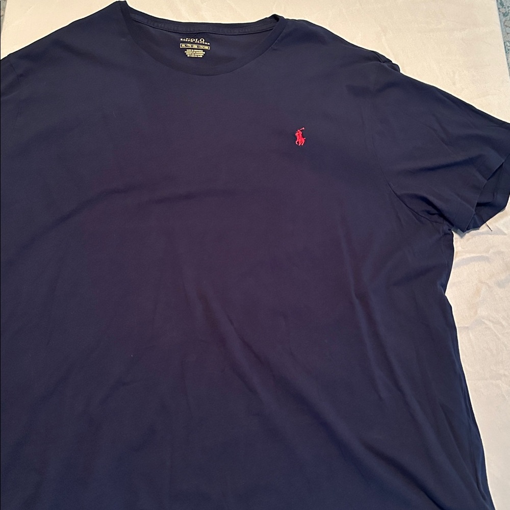 Polo Ralph Lauren Dark Blue Tee with Yellow Accents